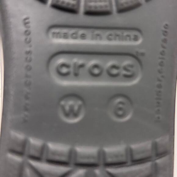 Crocs Women's Sz 6 Crocband 2.5 Black Adjustable Toe Strap Ballet Flats - Picture 5 of 8